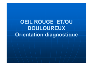 OEIL ROUGE ET/OU DOULOUREUX Orientation - epu