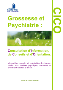 Grossesse et Psychiatrie : - Centre Hospitalier Sainte Anne