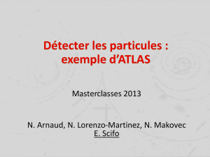Détecter les particules : exemple d`ATLAS