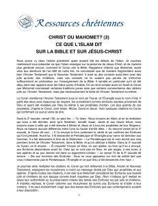christ ou mahomet? (2) ce que l`islam dit sur la bible et sur jésus