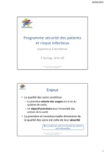 Programme sécurité des patients et risque - CCLIN Paris-Nord