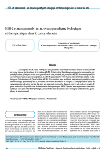 HER-2 et trastuzumab : un nouveau paradigme biologique et