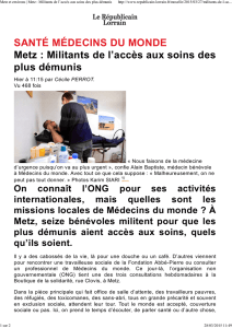 Metz et environs | Metz : Militants de l`accès aux soins des plus