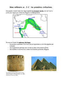 3ème millénaire av. J-C : les premières civilisations.