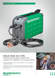 focus stick 161 e pfc onduleur mma portatif – fiable et simple d