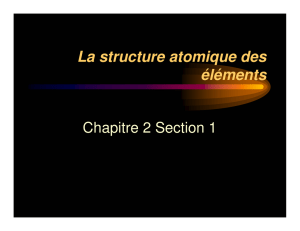 La structure atomique des éléments