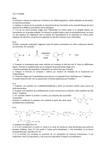 TD n°3 (10/06) Ex 1 : La cyclohex-2-énone est traitée par le