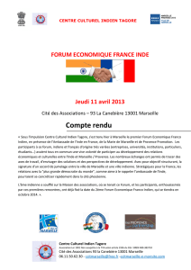 Compte rendu du Forum - Business Club France Inde Marseille