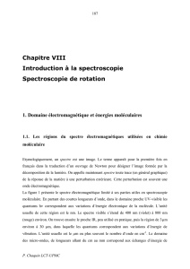 Chapitre VIII Introduction à la spectroscopie Spectroscopie de rotation