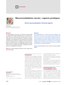 Neuromodulation sacrée : aspects pratiques