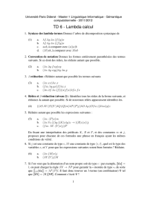 TD 6 - Lambda calcul - Université Paris Diderot