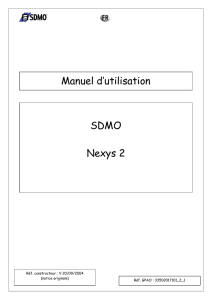 SDMO Nexys 2 Manuel d`utilisation