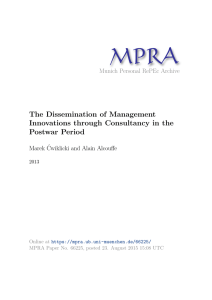The Dissemination of Management Innovations through
