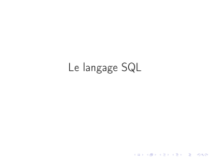 Le langage SQL