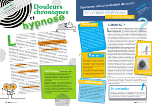 Douleurs chroniques - Institut Français d`Hypnose