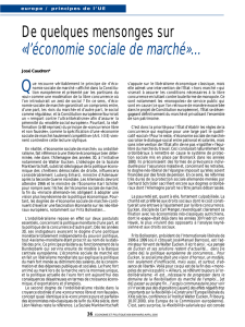 De quelques mensonges sur «l`économie sociale de marché»…