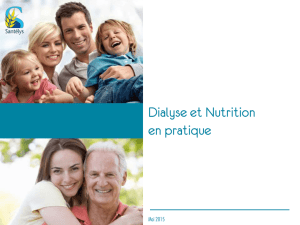 Dialyse et nutrition en dialyse