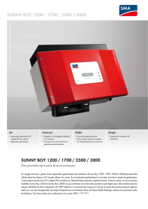 SUNNY BOY 1200 / 1700 / 2500 / 3000 - Des produits