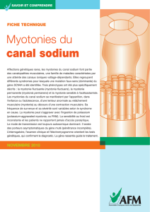 Les myotonies du canal sodium