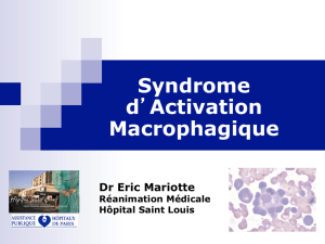 Syndrome d`activation macrophagique (2,5 Mo)