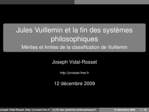 Jules Vuillemin et la fin des systèmes philosophiques
