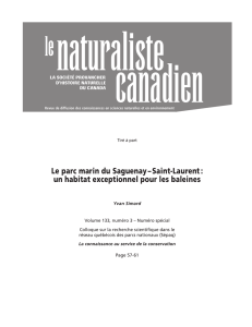 Le parc marin du Saguenay–Saint-Laurent: un