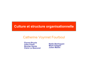 Culture et structure organisationnelle Catherine Voynnet Fourboul