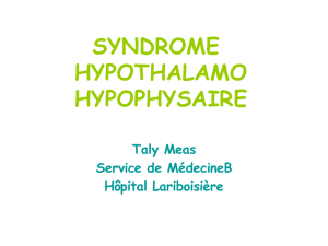 syndrome hypothalamo hypophysaire