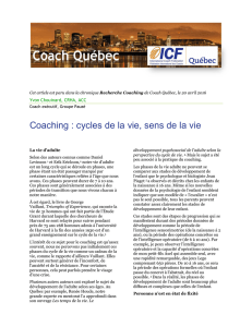 Coaching : cycles de la vie, sens de la vie