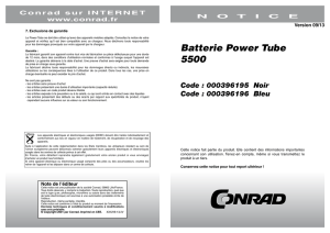 Batterie Power Tube 5500 - www.produktinfo.conrad.com