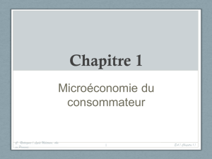 Diaporama EA Microéconomie du consommateur