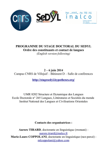 Programme stage doctoral 2014 - Campus De Villejuif