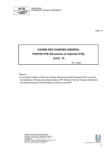 CAHIER DES CHARGES GENERAL POSTES HTB (Structures et