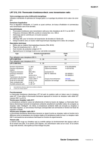 45.001/1 Sauter Components LRT 210, 310: Thermostat d`ambiance