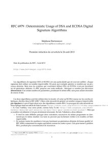 RFC 6979 : Deterministic Usage of DSA and ECDSA Digital