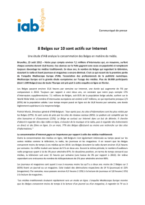 Communiqué de presse: 8 Belges sur 10 sont actifs - IAB