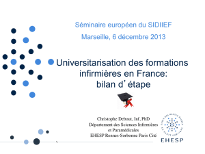 Universitarisation des formations infirmières en France