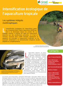 Intensification écologique de l`aquaculture tropicale - Agritrop