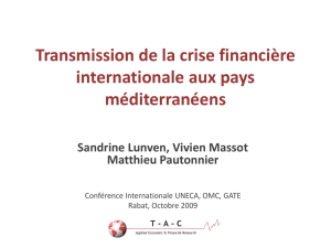Transmission de la crise financière internationale
