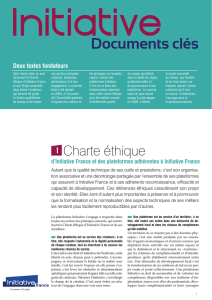 Charte éthique et Projet associatif Initiative France