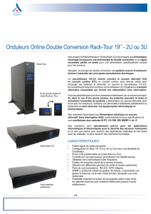 Onduleurs Online Double Conversion Rack-Tour 19`` - 2U
