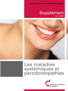 Diabète et maladie parodontale - Ordre des dentistes du Québec
