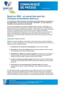 Saint-Luc 2025 : un nouvel élan pour les Cliniques universitaires