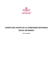 Charte Achat - Royal Air Maroc