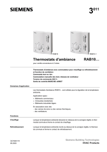 3011 Thermostats d`ambiance RAB10…
