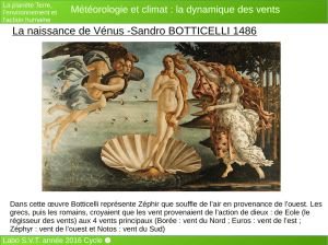 La naissance de Vénus -Sandro BOTTICELLI 1486