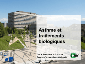 Asthme et allergie - Service d`immunologie et allergie