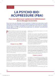 La Psycho-Bio- acuPressure (PBa)