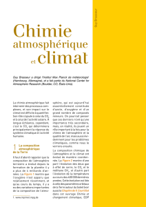 Chimie atmosphérique et climat