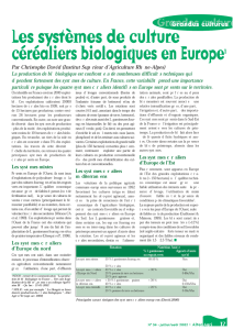 Les systèmes de culture céréaliers biologiques en Europe1